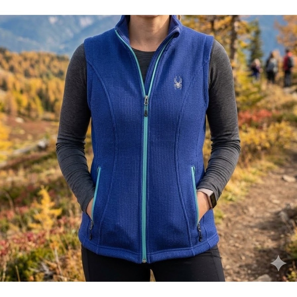 Gorpcore Sporty Spyder Endure Mid WT Stryke Vest Blue Women's size Medium